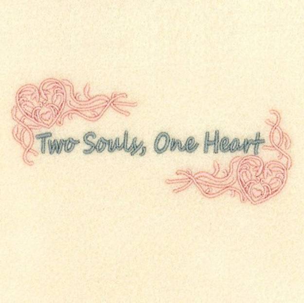 Picture of Two Souls, One Heart Machine Embroidery Design
