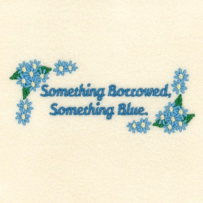 Something Borrowed, Something Blue Machine Embroidery Design