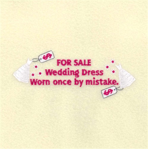For Sale:  Wedding Dress Machine Embroidery Design