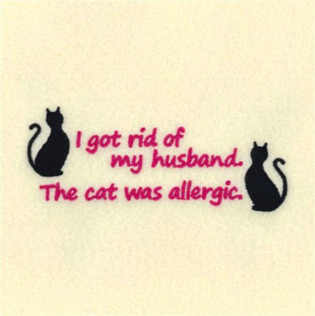 Picture of The Cat Was Allergic Machine Embroidery Design
