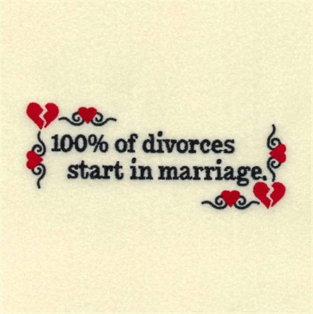 Picture of 100% Of Divorces Machine Embroidery Design