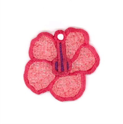 Flip Flop Hibiscus Machine Embroidery Design