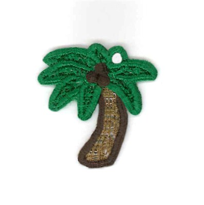 Flip Flop Palm Tree Machine Embroidery Design