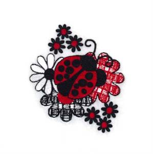 Picture of Ladybug Gingham Small Machine Embroidery Design