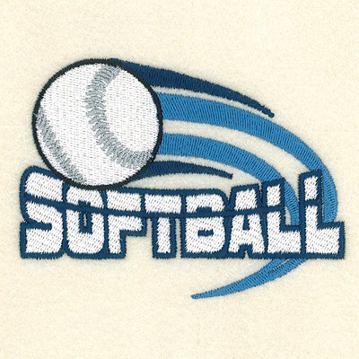 Softball Left Chest Design Machine Embroidery Design
