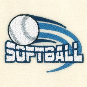 Picture of Softball Left Chest Design Machine Embroidery Design