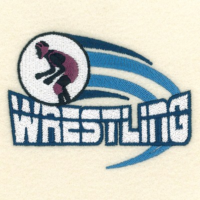 Wrestling Left Chest Design Machine Embroidery Design