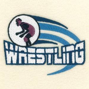 Picture of Wrestling Left Chest Design Machine Embroidery Design