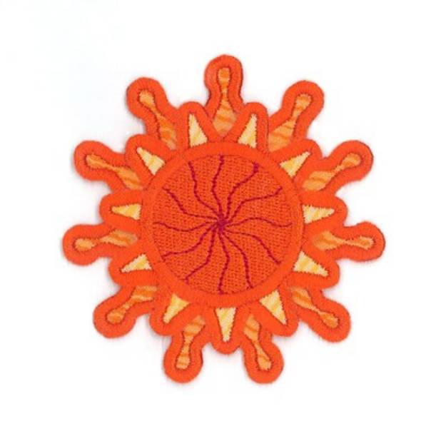 Picture of Sun 3D Planter Machine Embroidery Design