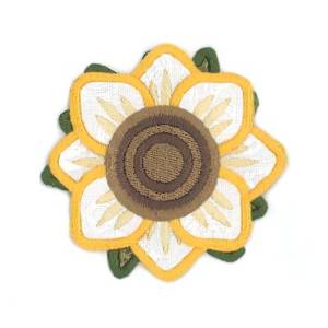 Picture of Sunflower 3D Planter Machine Embroidery Design