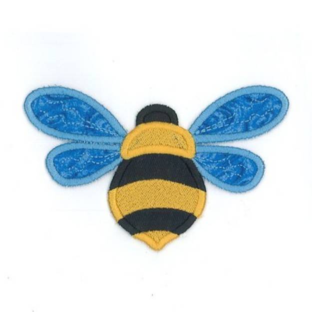 Picture of Bee 3D Planter Machine Embroidery Design