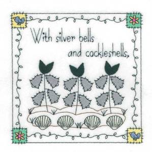 Picture of Silver Bells Quilt Square Machine Embroidery Design