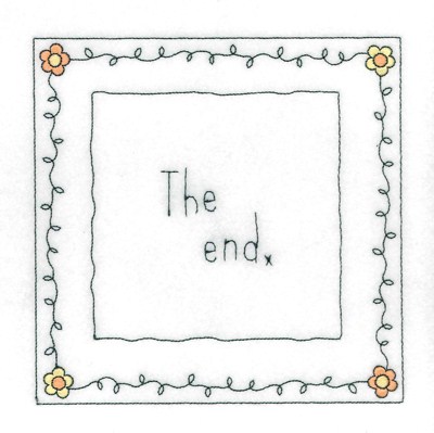 The End Mary Quilt Square Machine Embroidery Design