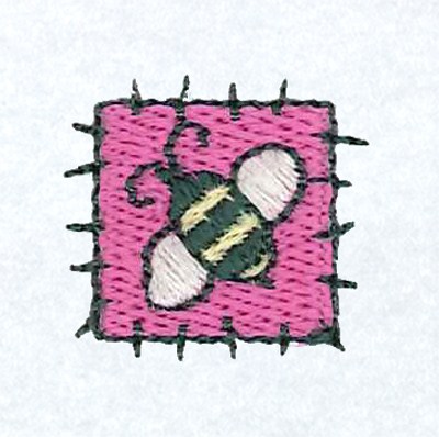 Bee Patch Machine Embroidery Design