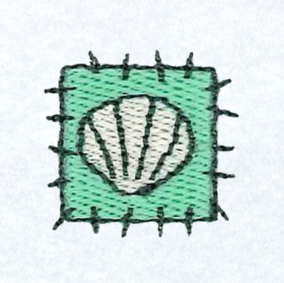 Sea Shell Patch Machine Embroidery Design