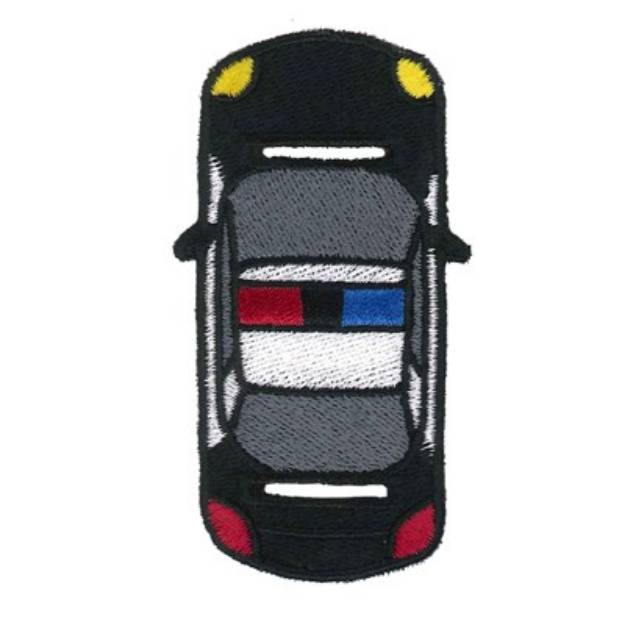 Picture of Placemat Police Car Machine Embroidery Design