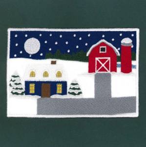 Picture of Home Scene Placemat Machine Embroidery Design