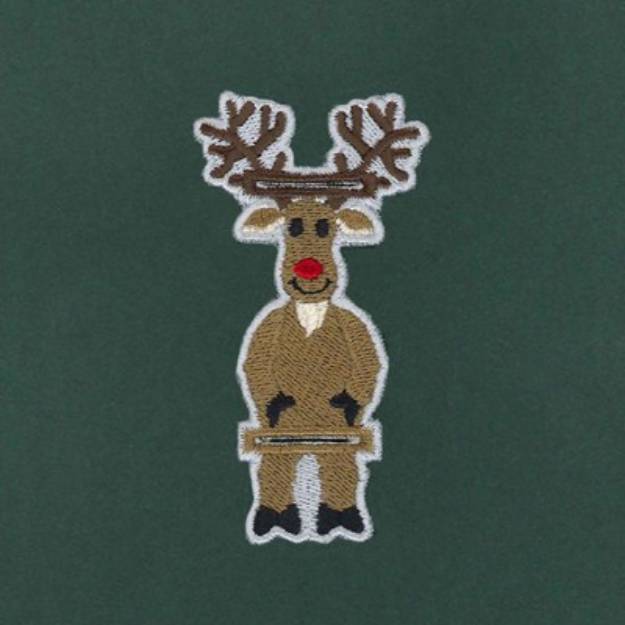 Picture of Rudolph Utensil Holder Machine Embroidery Design