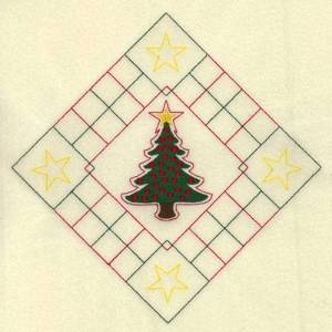 Picture of Christmas Tree Diamond Machine Embroidery Design