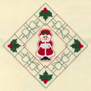 Picture of Mrs. Claus Diamond Machine Embroidery Design