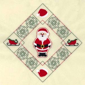 Picture of Santa Claus Diamond Machine Embroidery Design