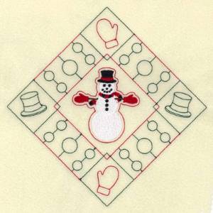 Picture of Snowman Diamond Machine Embroidery Design