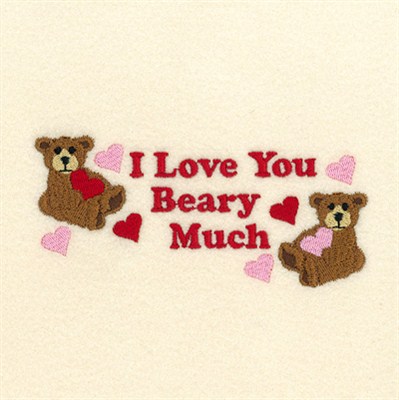 Beary Much Machine Embroidery Design