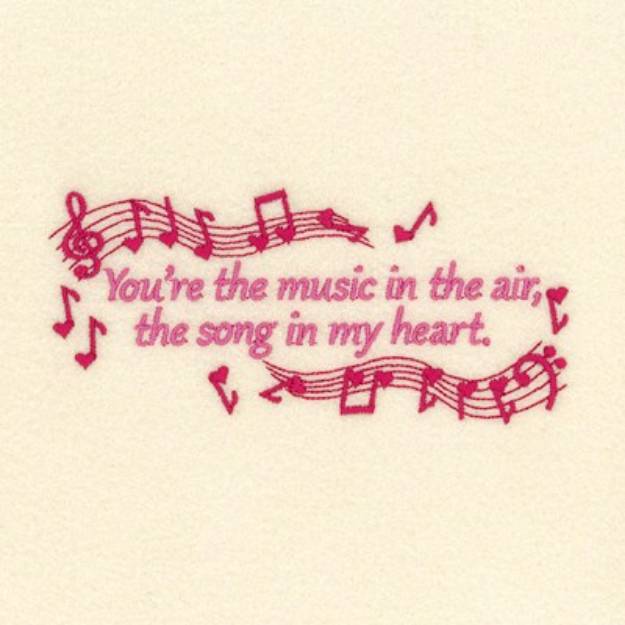 Picture of Music In The Air Machine Embroidery Design