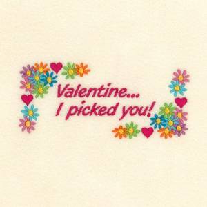 Picture of I Picked You Machine Embroidery Design