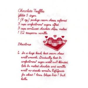 Picture of Chocolate Truffle Recipe Machine Embroidery Design