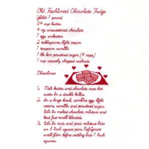 Picture of Chocolate Fudge Recipe Machine Embroidery Design
