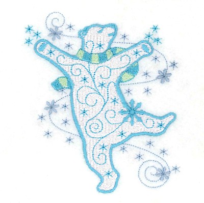Whimsical Polar Bear Machine Embroidery Design