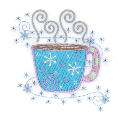 Whimsical Hot Cocoa Machine Embroidery Design
