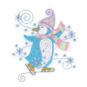Picture of Whimsical Penguin Machine Embroidery Design