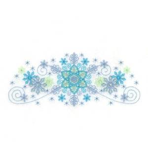Picture of Whimsical Snowflakes Machine Embroidery Design