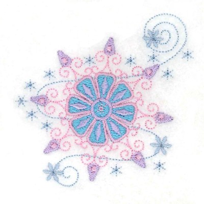 Whimsical Snowflake Machine Embroidery Design