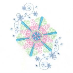 Picture of Whimsical Snow Flake Machine Embroidery Design