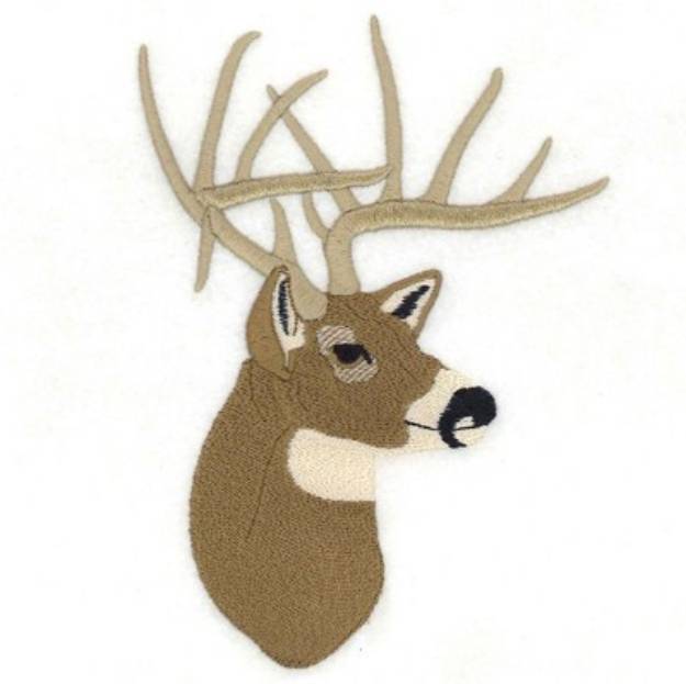 Picture of Buck Head Large Machine Embroidery Design