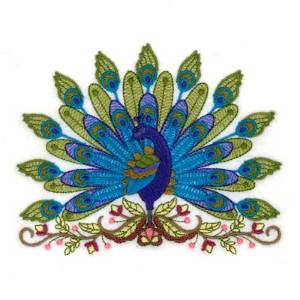 Picture of Beautiful Peacock Machine Embroidery Design