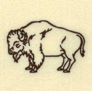 Picture of Buffalo Outline Machine Embroidery Design