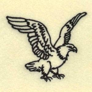 Picture of Eagle Outline Machine Embroidery Design