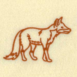 Picture of Fox Outline Machine Embroidery Design