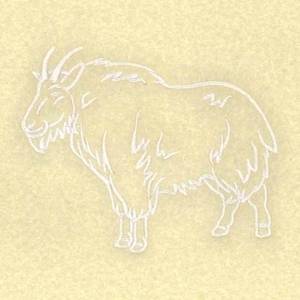 Picture of Mountain Goat Outline Machine Embroidery Design