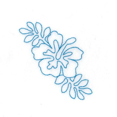 RW Hibiscus Flower Machine Embroidery Design