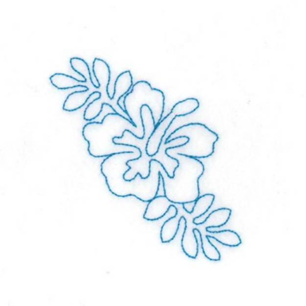Picture of RW Hibiscus Flower Machine Embroidery Design