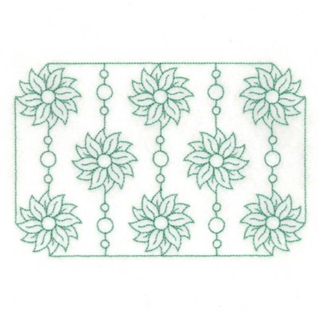 Picture of RW Floral Rectangle Machine Embroidery Design