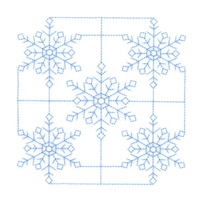 RW Snowflake Square Machine Embroidery Design