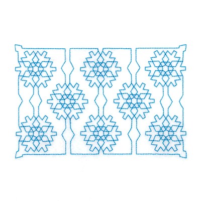 RW Snowflake Rectangle Machine Embroidery Design