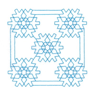 RW Snowflake Square Machine Embroidery Design
