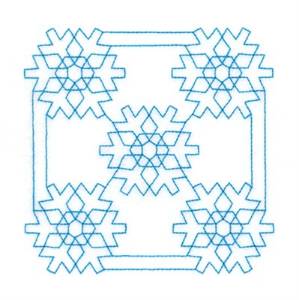 Picture of RW Snowflake Square Machine Embroidery Design